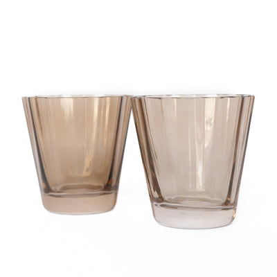Estelle Colored Sunday Low Balls - Set of 2 {Mocha Mousse (Our Amber Smoke)}