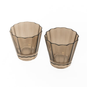 Estelle Colored Sunday Low Balls - Set of 2 {Mocha Mousse (Our Amber Smoke)}