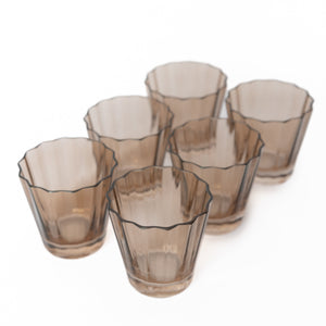 Estelle Colored Sunday Low Balls - Set of 6 {Mocha Mousse (Our Amber Smoke)}