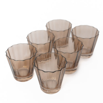 Estelle Colored Sunday Low Balls - Set of 6 {Mocha Mousse (Our Amber Smoke)}
