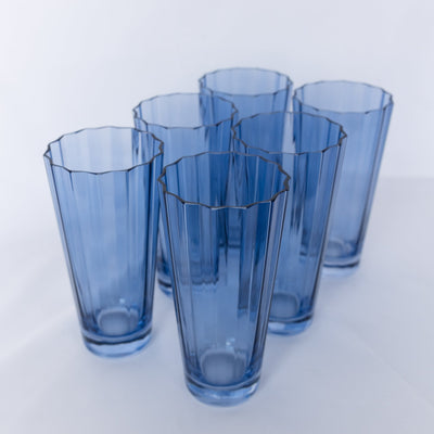 Estelle Colored Sunday High Balls - Set of 6 {Cobalt Blue}