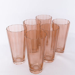 Estelle Colored Sunday High Balls - Set of 6 {Blush Pink}