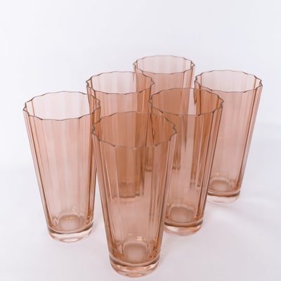 Estelle Colored Sunday High Balls - Set of 6 {Blush Pink}