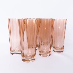 Estelle Colored Sunday High Balls - Set of 6 {Blush Pink}