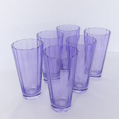 Estelle Colored Sunday High Balls - Set of 6 {Lavender}