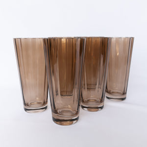 Estelle Colored Sunday High Balls - Set of 6 {Mocha Mousse (Our Amber Smoke)}