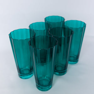 Estelle Colored Sunday High Balls - Set of 6 {Emerald Green}