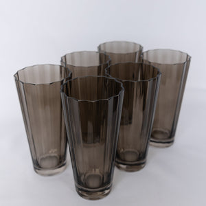 Estelle Colored Sunday High Balls - Set of 6 {Gray Smoke}