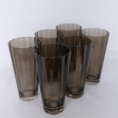 Estelle Colored Sunday High Balls - Set of 6 {Gray Smoke}