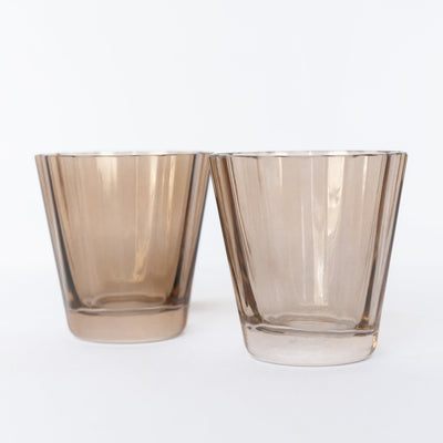 Estelle Colored Sunday Low Balls - Set of 2 {Mocha Mousse (Our Amber Smoke)}