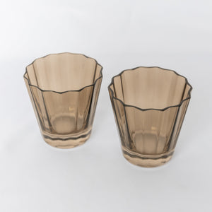 Estelle Colored Sunday Low Balls - Set of 2 {Mocha Mousse (Our Amber Smoke)}