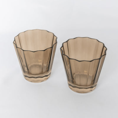 Estelle Colored Sunday Low Balls - Set of 2 {Mocha Mousse (Our Amber Smoke)}