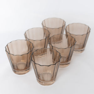 Estelle Colored Sunday Low Balls - Set of 6 {Mocha Mousse (Our Amber Smoke)}