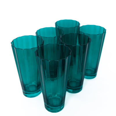 Estelle Colored Sunday High Balls - Set of 6 {Emerald Green}