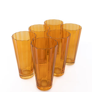 Estelle Colored Sunday High Balls - Set of 6 {Butterscotch}
