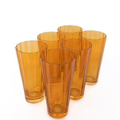 Estelle Colored Sunday High Balls - Set of 6 {Butterscotch}
