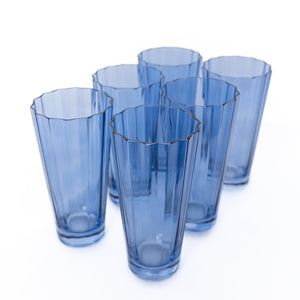 Estelle Colored Sunday High Balls - Set of 6 {Cobalt Blue}