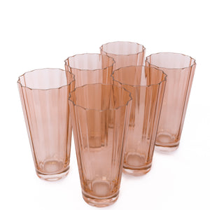 Estelle Colored Sunday High Balls - Set of 6 {Blush Pink}