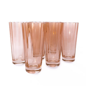 Estelle Colored Sunday High Balls - Set of 6 {Blush Pink}