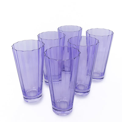 Estelle Colored Sunday High Balls - Set of 6 {Lavender}
