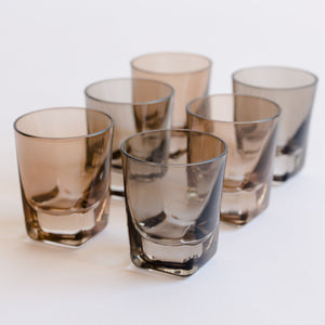 Estelle Colored Shot Glasses - Set of 6 {Smoke Mixed Set}