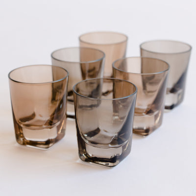 Estelle Colored Shot Glasses - Set of 6 {Smoke Mixed Set}