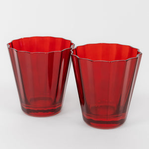 Estelle Colored Sunday Low Balls - Set of 2 {Red}