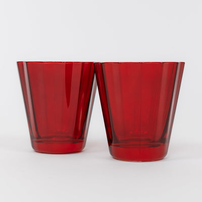 Estelle Colored Sunday Low Balls - Set of 2 {Red}