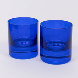 Estelle Colored Rocks Glass - Set of 2 {Royal Blue}