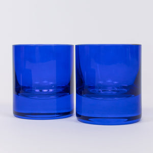 Estelle Colored Rocks Glass - Set of 2 {Royal Blue}