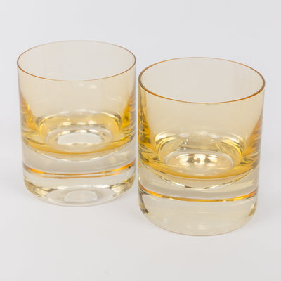 Estelle Colored Rock Glass - Set of 2 {Yellow}