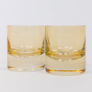 Estelle Colored Rock Glass - Set of 2 {Yellow}