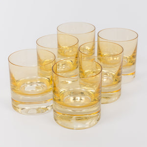 Estelle Colored Rock Glass - Set of 6 {Yellow}