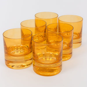 Estelle Colored Rocks Glass - Set of 6 {Butterscotch}