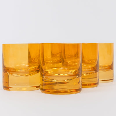 Estelle Colored Rocks Glass - Set of 6 {Butterscotch}