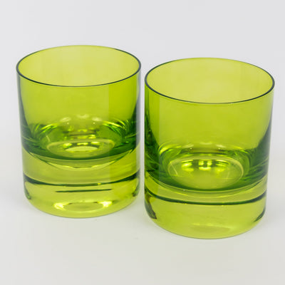 Estelle Colored Rocks Glass - Set of 2 {Forest Green}