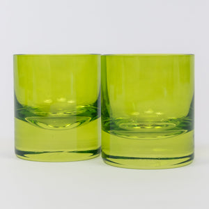 Estelle Colored Rocks Glass - Set of 2 {Forest Green}