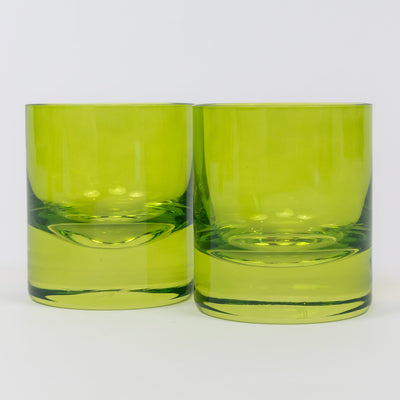 Estelle Colored Rocks Glass - Set of 2 {Forest Green}