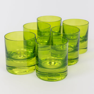 Estelle Colored Rocks Glass - Set of 6 {Forest Green}