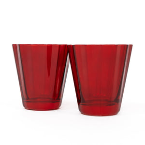 Estelle Colored Sunday Low Balls - Set of 2 {Red}