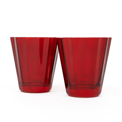 Estelle Colored Sunday Low Balls - Set of 2 {Red}