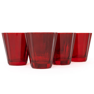 Estelle Colored Sunday Low Balls - Set of 6 {Red}