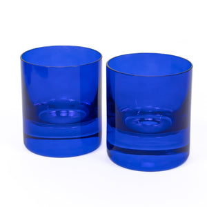 Estelle Colored Rocks Glass - Set of 2 {Royal Blue}