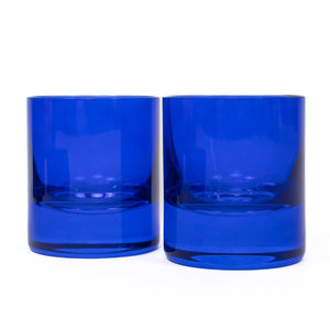 Estelle Colored Rocks Glass - Set of 2 {Royal Blue}