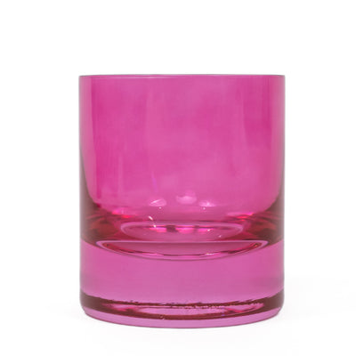 Estelle Colored Rocks Glass - Set of 2 {Fuchsia}