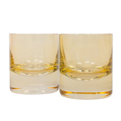 Estelle Colored Rock Glass - Set of 2 {Yellow}