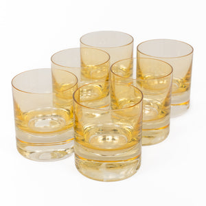 Estelle Colored Rock Glass - Set of 6 {Yellow}