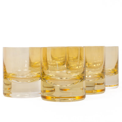 Estelle Colored Rock Glass - Set of 6 {Yellow}