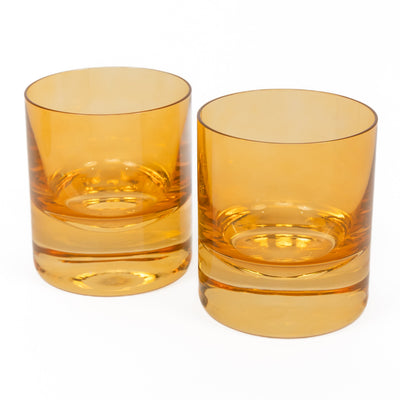 Estelle Colored Rocks Glass - Set of 2 {Butterscotch}