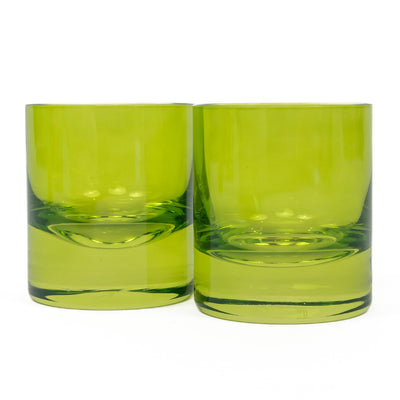 Estelle Colored Rocks Glass - Set of 2 {Forest Green}